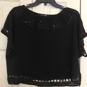 FOREVER 21 TOP WITH GEOMETRIC DETAILS